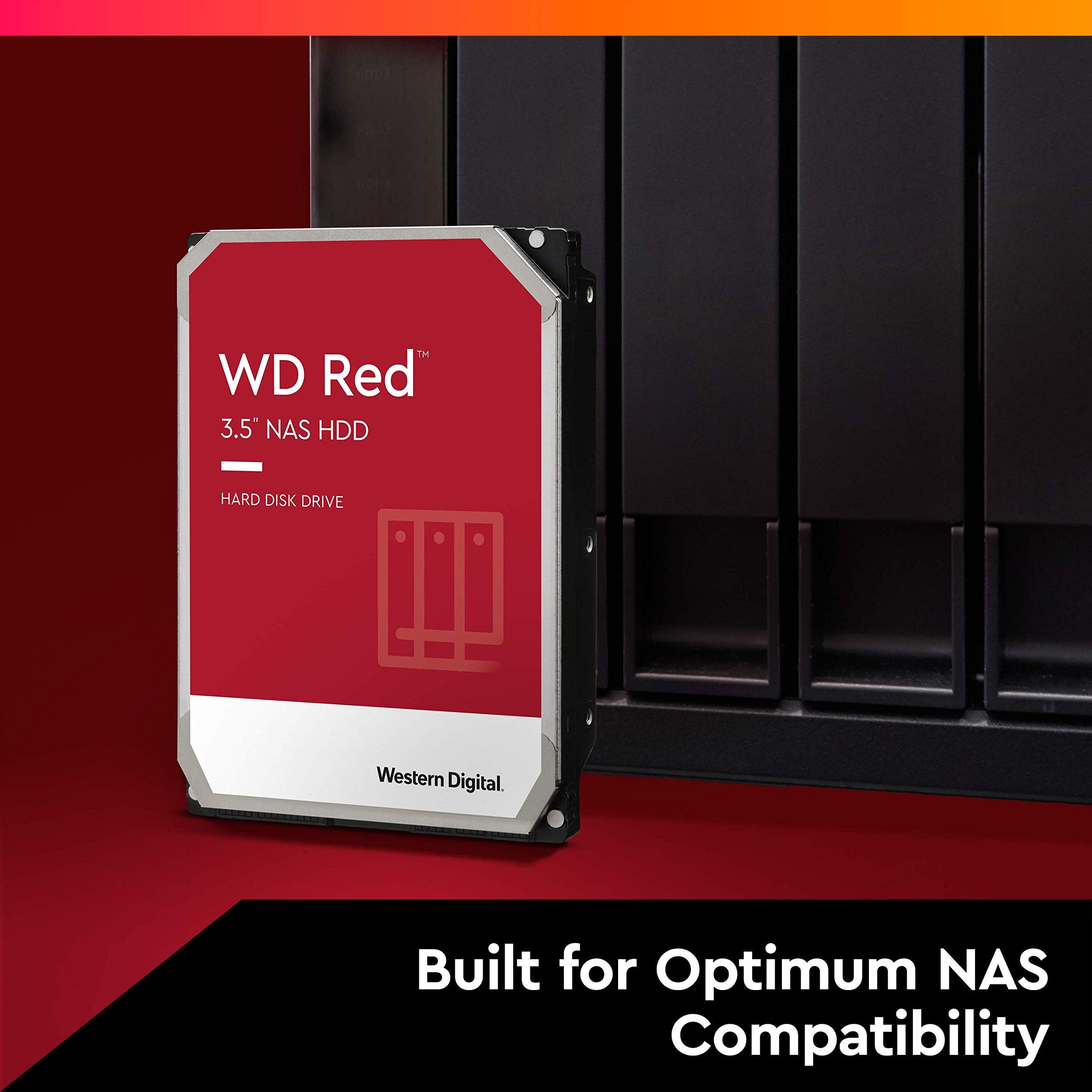 Western Digital 6TB WD Red NAS Internal Hard Drive HDD - 5400 RPM, SATA 6 Gb/s, 256MB Cache, 3.5"